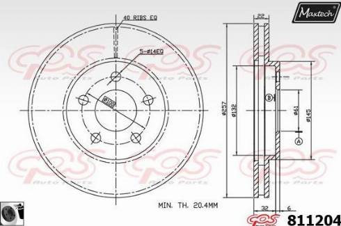 Maxtech 811204.0060 - Discofreno autozon.pro