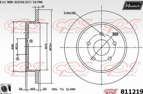 Maxtech 811219.0060 - Discofreno autozon.pro