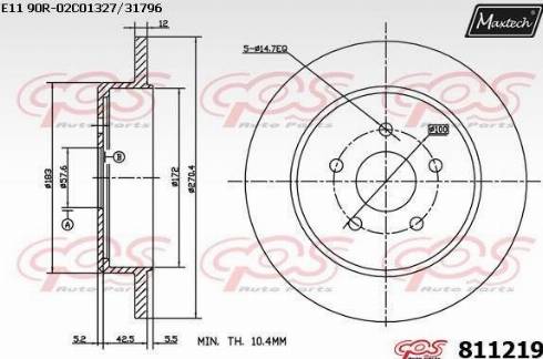 Maxtech 811219.0000 - Discofreno autozon.pro