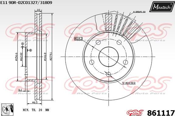 Maxtech 811219 - Discofreno autozon.pro