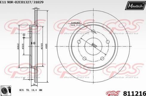 Maxtech 811216.0060 - Discofreno autozon.pro