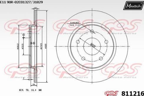 Maxtech 811216.0000 - Discofreno autozon.pro