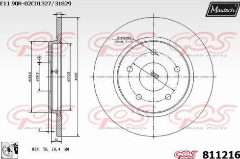 Maxtech 811216.0080 - Discofreno autozon.pro