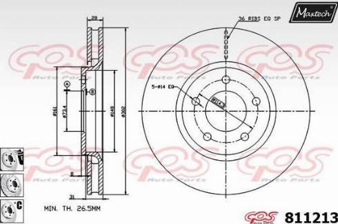 Maxtech 811213.6880 - Discofreno autozon.pro