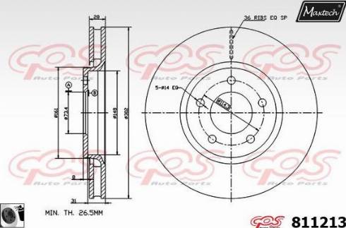 Maxtech 811213.0060 - Discofreno autozon.pro