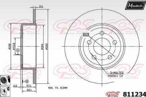 Maxtech 811234.6060 - Discofreno autozon.pro