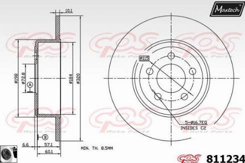 Maxtech 811234.0060 - Discofreno autozon.pro