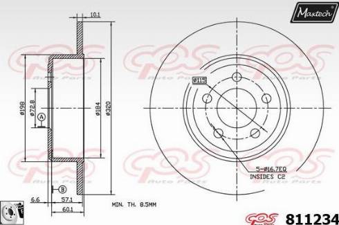 Maxtech 811234.0080 - Discofreno autozon.pro