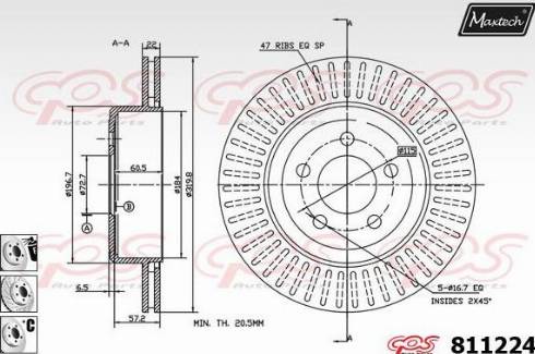 Maxtech 811224.6880 - Discofreno autozon.pro