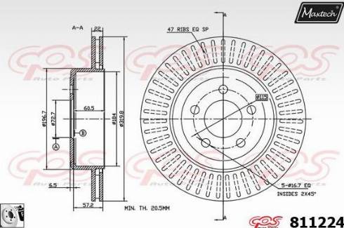 Maxtech 811224.0080 - Discofreno autozon.pro