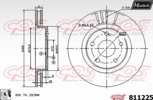 Maxtech 811225.0080 - Discofreno autozon.pro