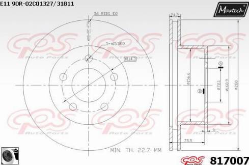 Maxtech 817007.0060 - Discofreno autozon.pro