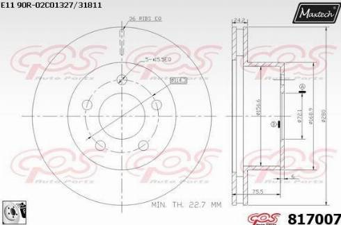 Maxtech 817007.0080 - Discofreno autozon.pro