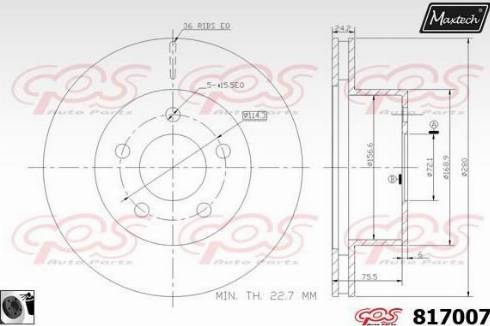 Maxtech 817007.A060 - Discofreno autozon.pro