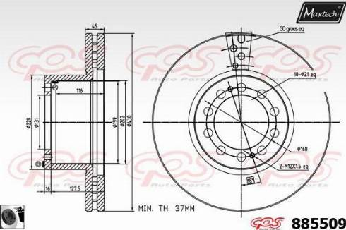 Maxtech 885509.0060 - Discofreno autozon.pro