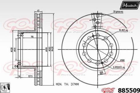 Maxtech 885509.0080 - Discofreno autozon.pro