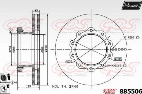 Maxtech 885506.6060 - Discofreno autozon.pro