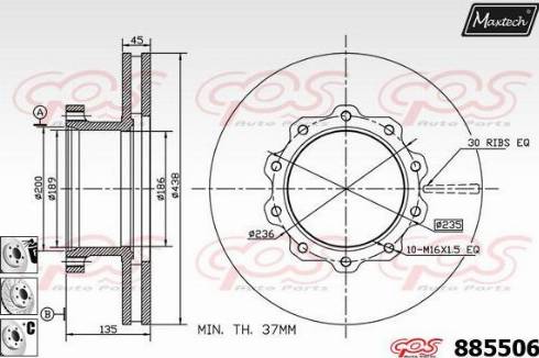 Maxtech 885506.6880 - Discofreno autozon.pro