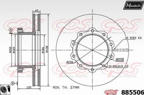 Maxtech 885506.0060 - Discofreno autozon.pro