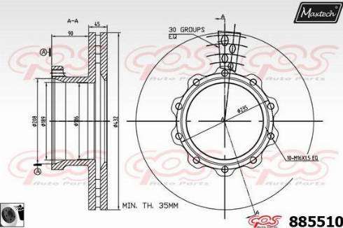 Maxtech 885510.0060 - Discofreno autozon.pro