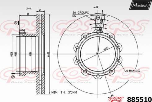 Maxtech 885510.0000 - Discofreno autozon.pro