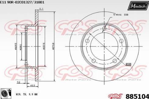 Maxtech 885104.0060 - Discofreno autozon.pro