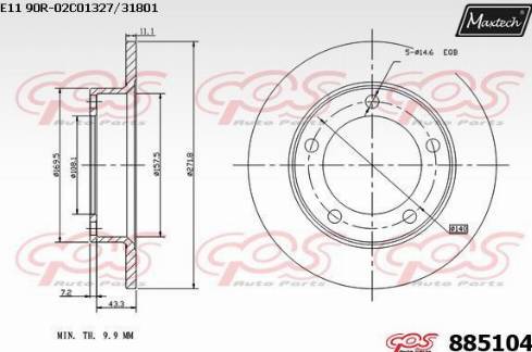 Maxtech 885104.0000 - Discofreno autozon.pro