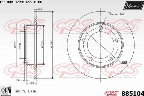 Maxtech 885104.0080 - Discofreno autozon.pro