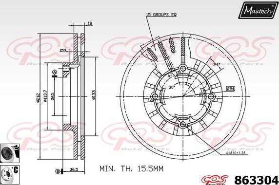 Maxtech 885104 - Discofreno autozon.pro