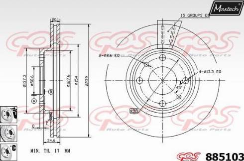 Maxtech 885103.6980 - Discofreno autozon.pro