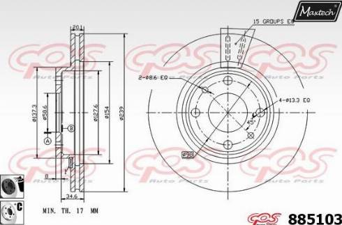 Maxtech 885103.6060 - Discofreno autozon.pro