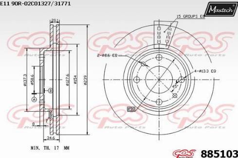 Maxtech 885103.0000 - Discofreno autozon.pro