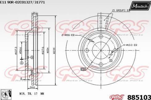 Maxtech 885103.0080 - Discofreno autozon.pro