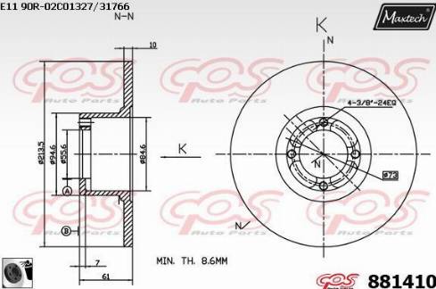 Maxtech 881410.0060 - Discofreno autozon.pro