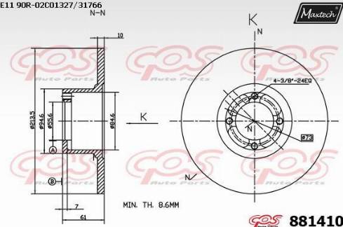 Maxtech 881410.0000 - Discofreno autozon.pro