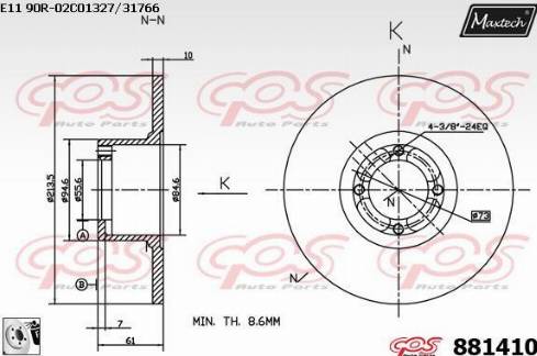 Maxtech 881410.0080 - Discofreno autozon.pro