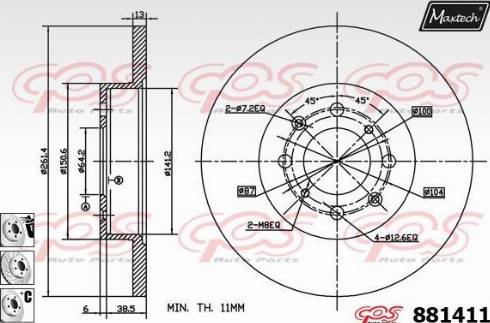 Maxtech 881411.6880 - Discofreno autozon.pro