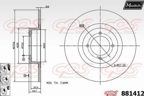 Maxtech 881412.6980 - Discofreno autozon.pro