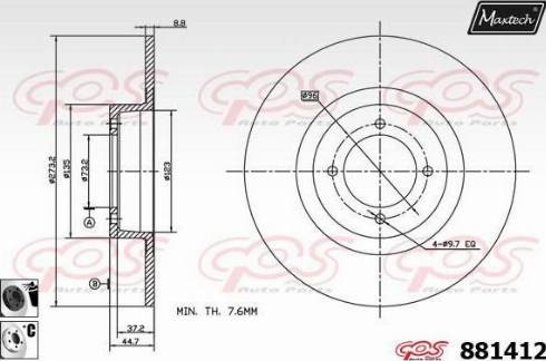 Maxtech 881412.6060 - Discofreno autozon.pro