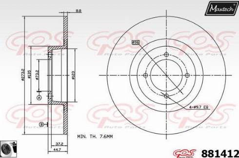 Maxtech 881412.0060 - Discofreno autozon.pro