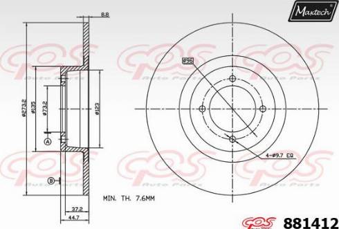 Maxtech 881412.0000 - Discofreno autozon.pro