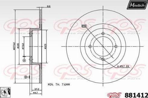 Maxtech 881412.0080 - Discofreno autozon.pro