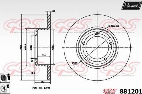 Maxtech 881201.6060 - Discofreno autozon.pro