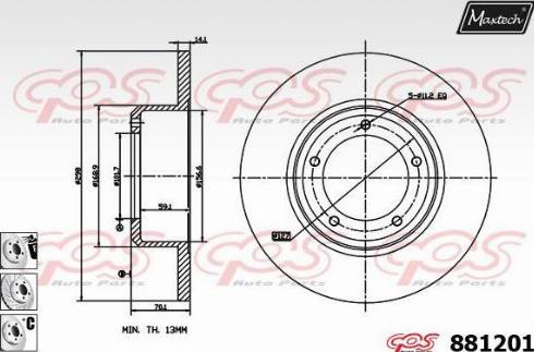 Maxtech 881201.6880 - Discofreno autozon.pro