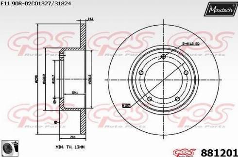 Maxtech 881201.0060 - Discofreno autozon.pro