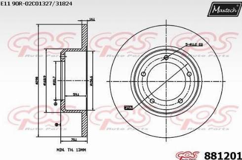 Maxtech 881201.0000 - Discofreno autozon.pro