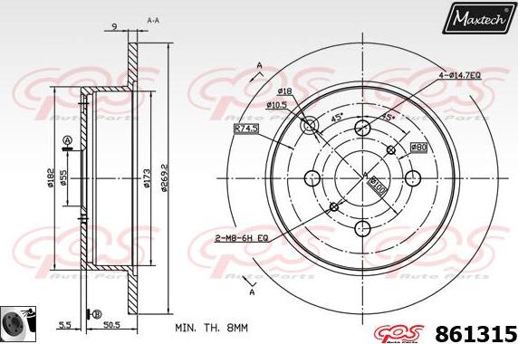 Maxtech 881201 - Discofreno autozon.pro