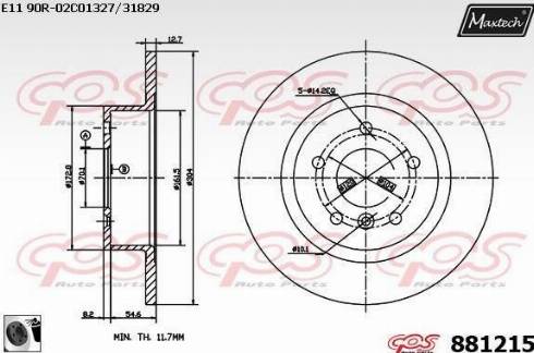 Maxtech 881215.0060 - Discofreno autozon.pro