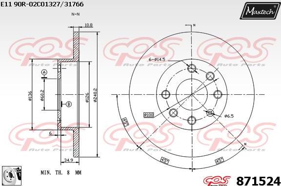 Maxtech 881231 - Discofreno autozon.pro