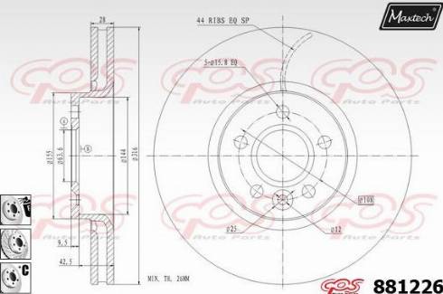 Maxtech 881226.6980 - Discofreno autozon.pro